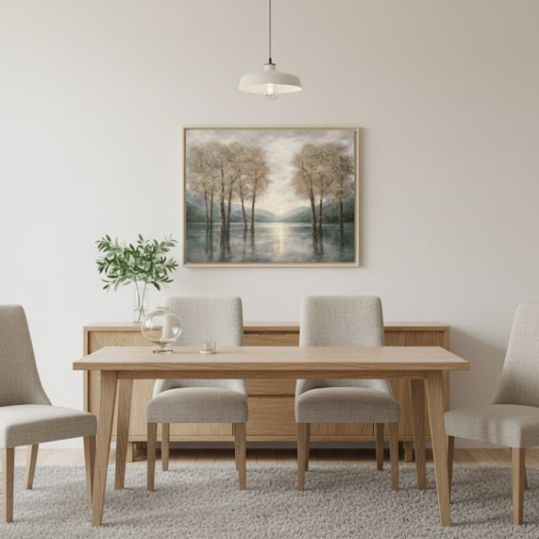 Reflections of Quiet Light Matte Canvas, Framed (Multi - color) - ZumBuys