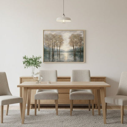 Reflections of Quiet Light Matte Canvas, Framed (Multi - color) - ZumBuys