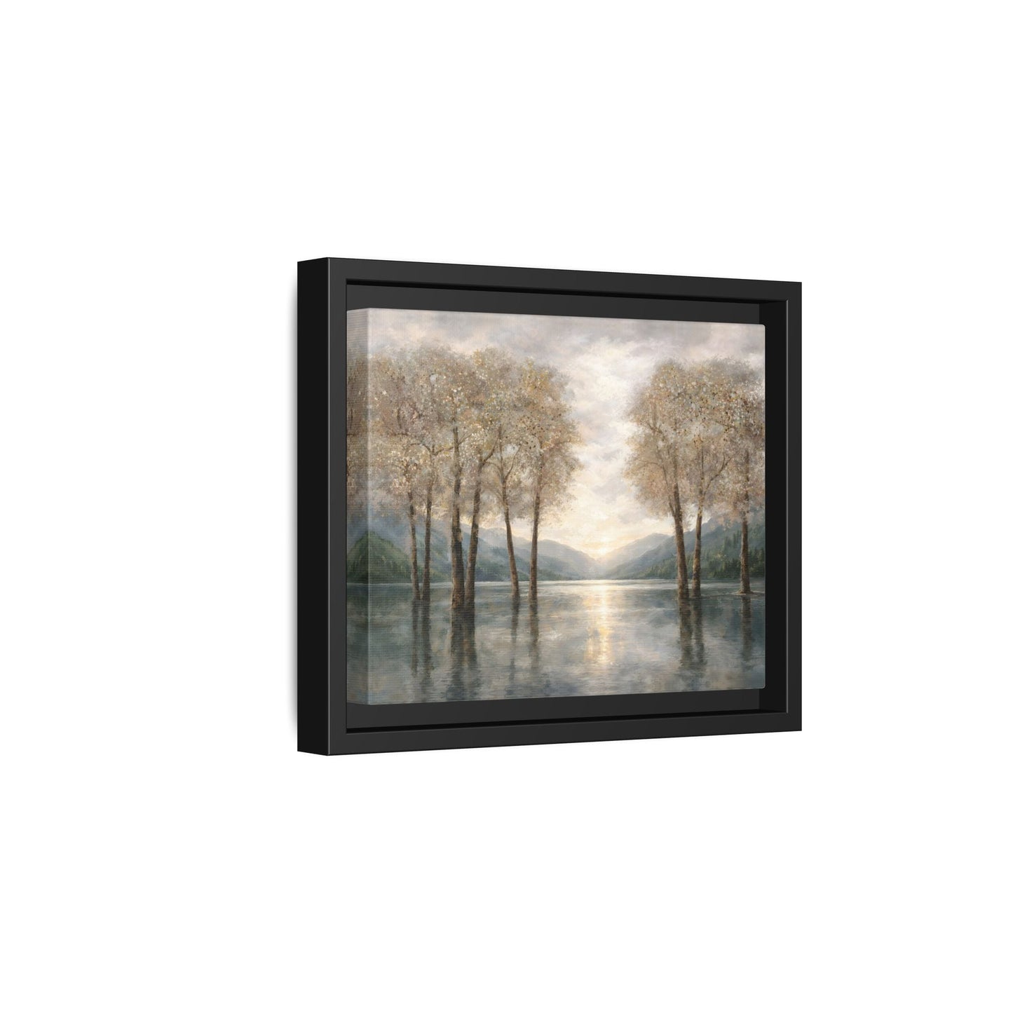 Reflections of Quiet Light Matte Canvas, Framed (Multi - color) - ZumBuys