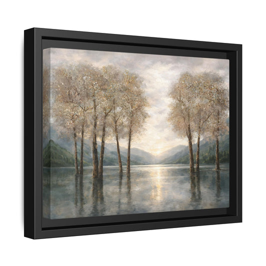 Reflections of Quiet Light Matte Canvas, Framed (Multi - color) - ZumBuys