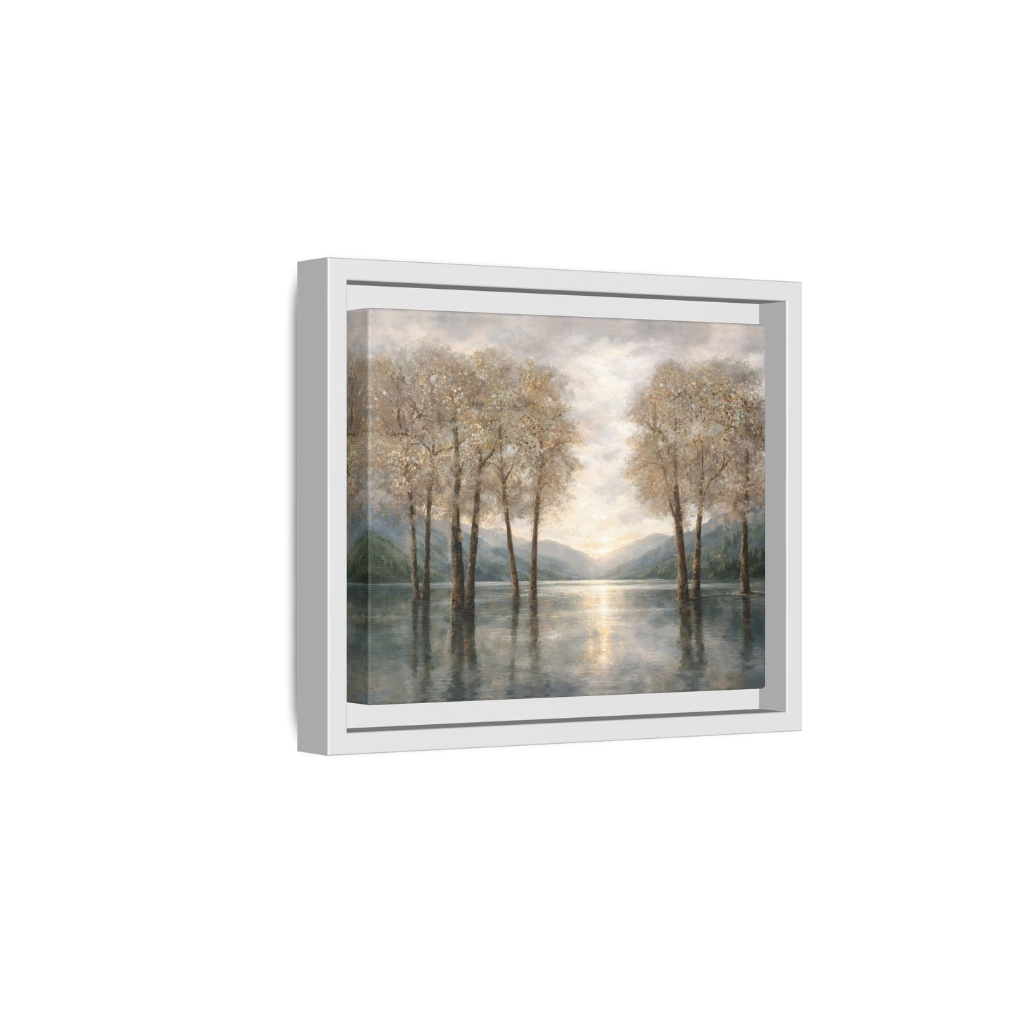 Reflections of Quiet Light Matte Canvas, Framed (Multi - color) - ZumBuys