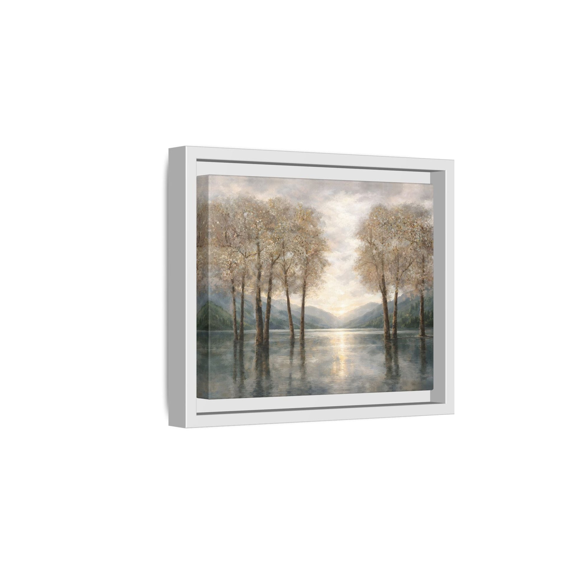 Reflections of Quiet Light Matte Canvas, Framed (Multi - color) - ZumBuys