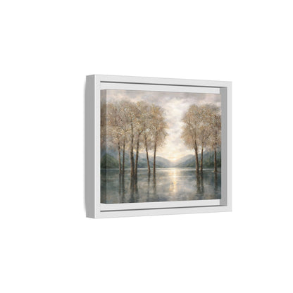 Reflections of Quiet Light Matte Canvas, Framed (Multi - color) - ZumBuys