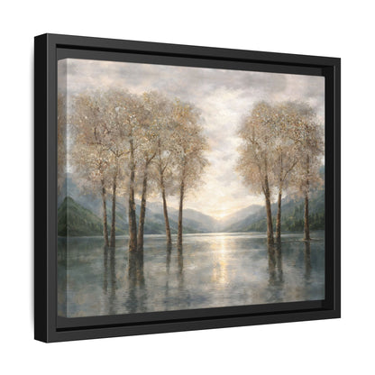 Reflections of Quiet Light Matte Canvas, Framed (Multi - color) - ZumBuys