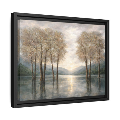 Reflections of Quiet Light Matte Canvas, Framed (Multi - color) - ZumBuys