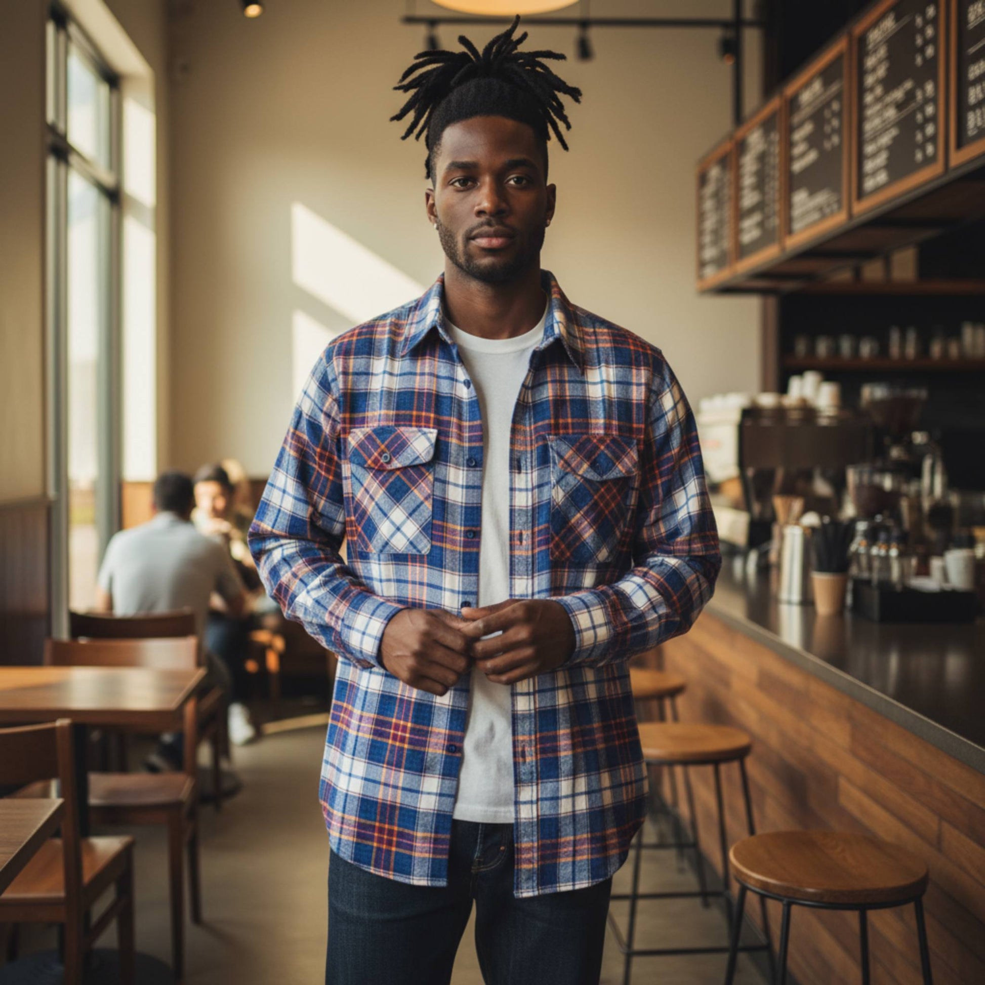 Regular Fit Checker Plaid Flannel Long Sleeve - ZumBuys