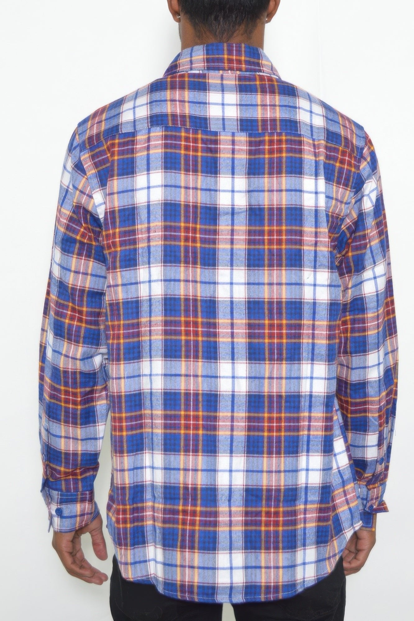 Regular Fit Checker Plaid Flannel Long Sleeve - ZumBuys