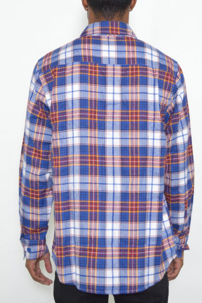 Regular Fit Checker Plaid Flannel Long Sleeve - ZumBuys