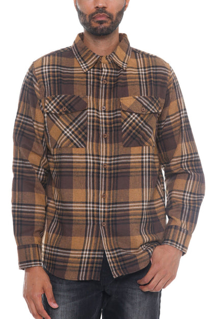 Regular Fit Checker Plaid Flannel Long Sleeve - ZumBuys