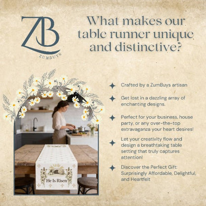 Resurrection Radiance Table Runner (Cotton, Poly) - ZumBuys