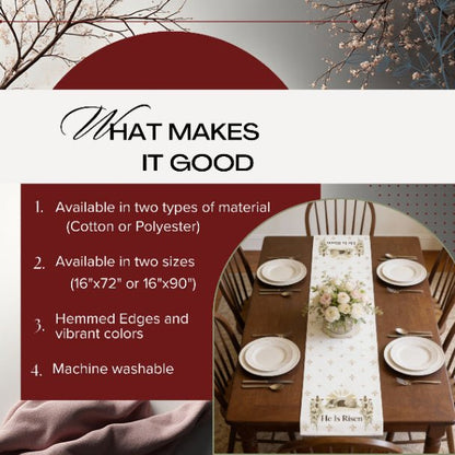 Resurrection Radiance Table Runner (Cotton, Poly) - ZumBuys
