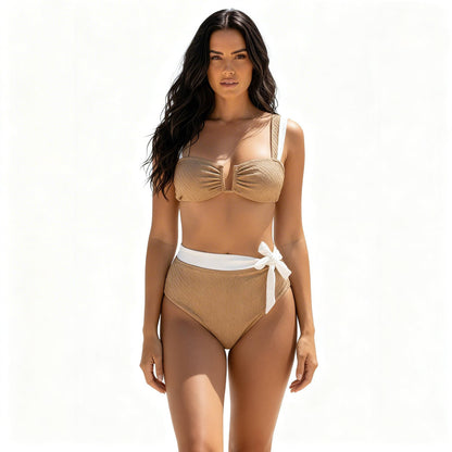 Retro Two Tone Bikini Pin Up Style - ZumBuys