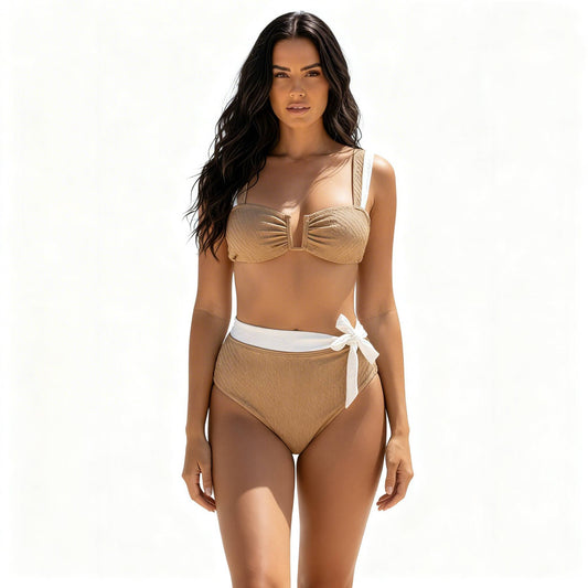 Retro Two Tone Bikini Pin Up Style - ZumBuys