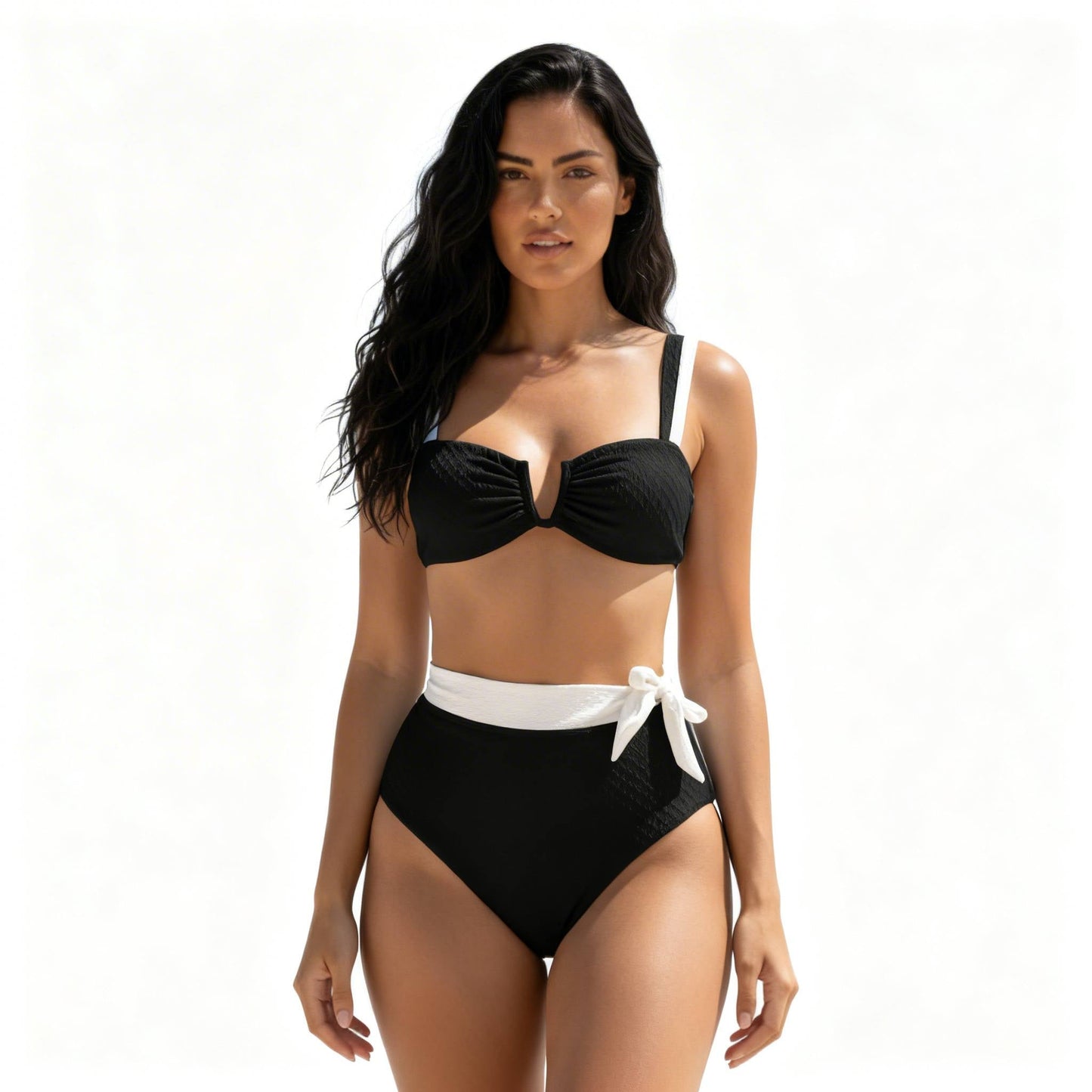 Retro Two Tone Bikini Pin Up Style - ZumBuys