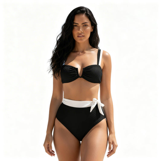 Retro Two Tone Bikini Pin Up Style - ZumBuys