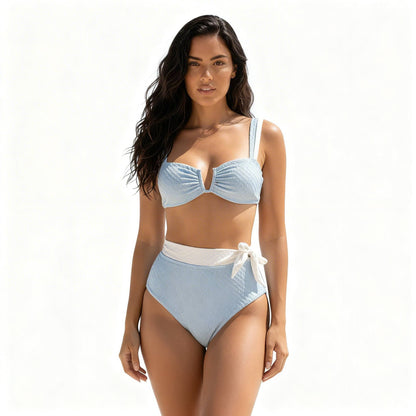 Retro Two Tone Bikini Pin Up Style - ZumBuys