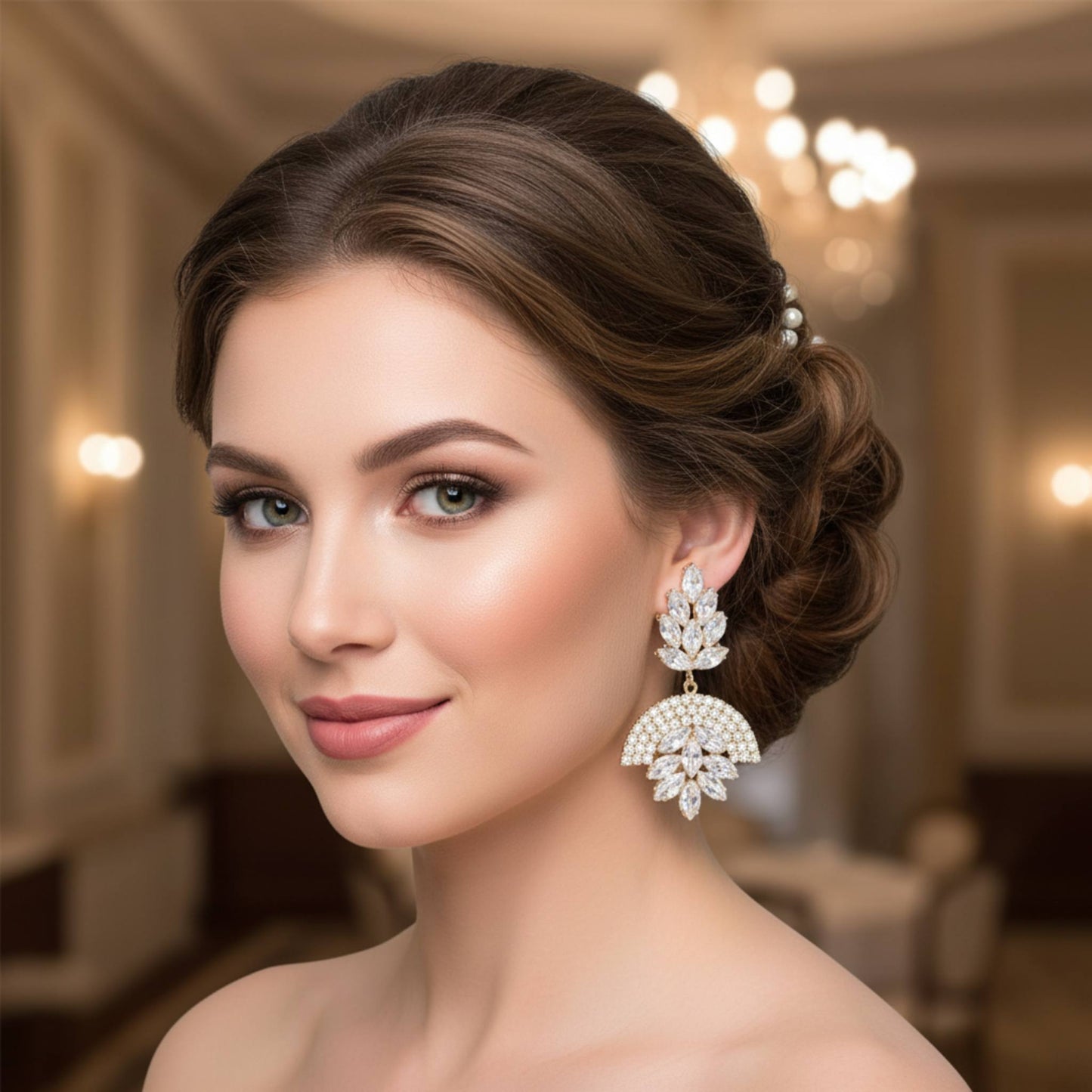 Rhinestone Party Earring - ZumBuys