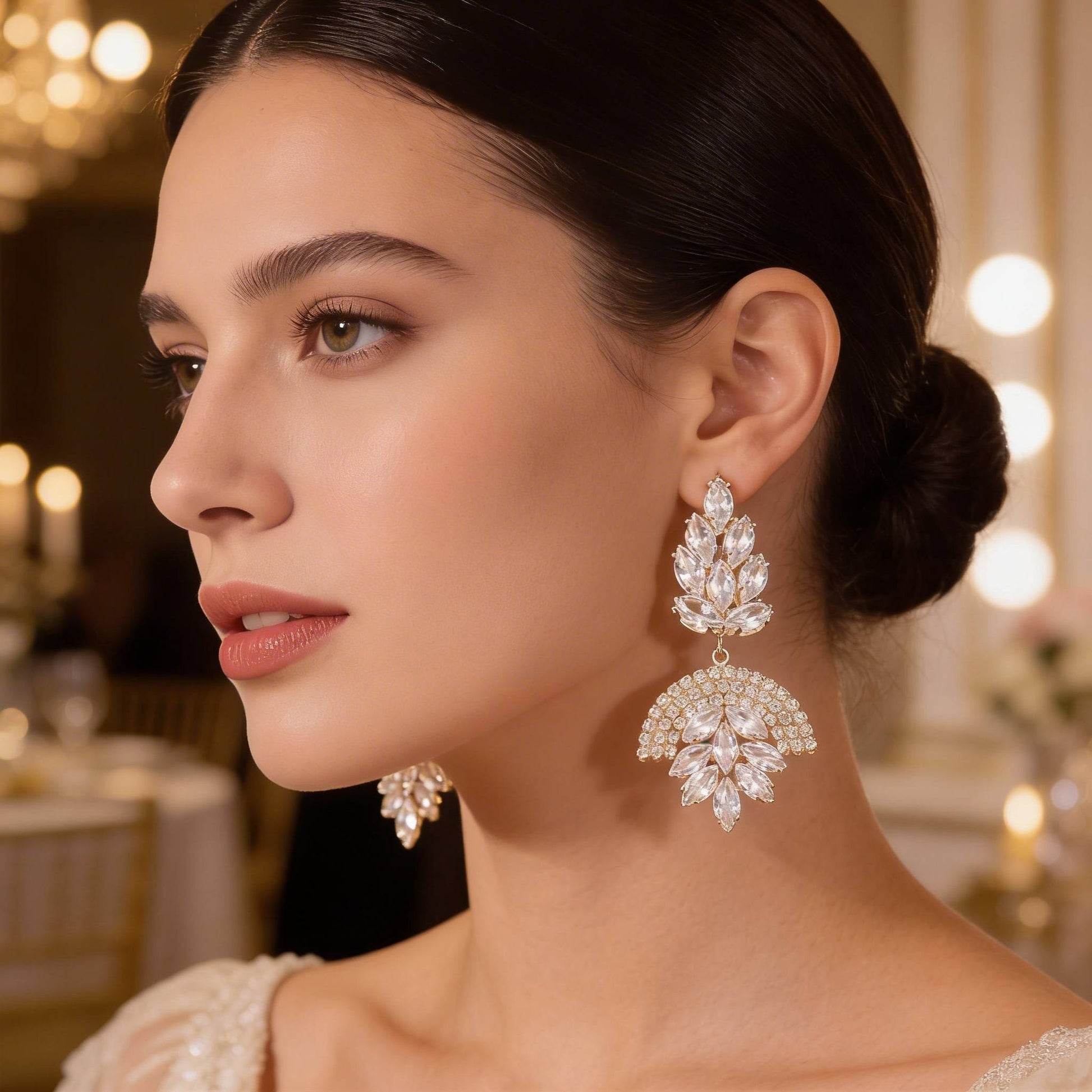 Rhinestone Party Earring - ZumBuys