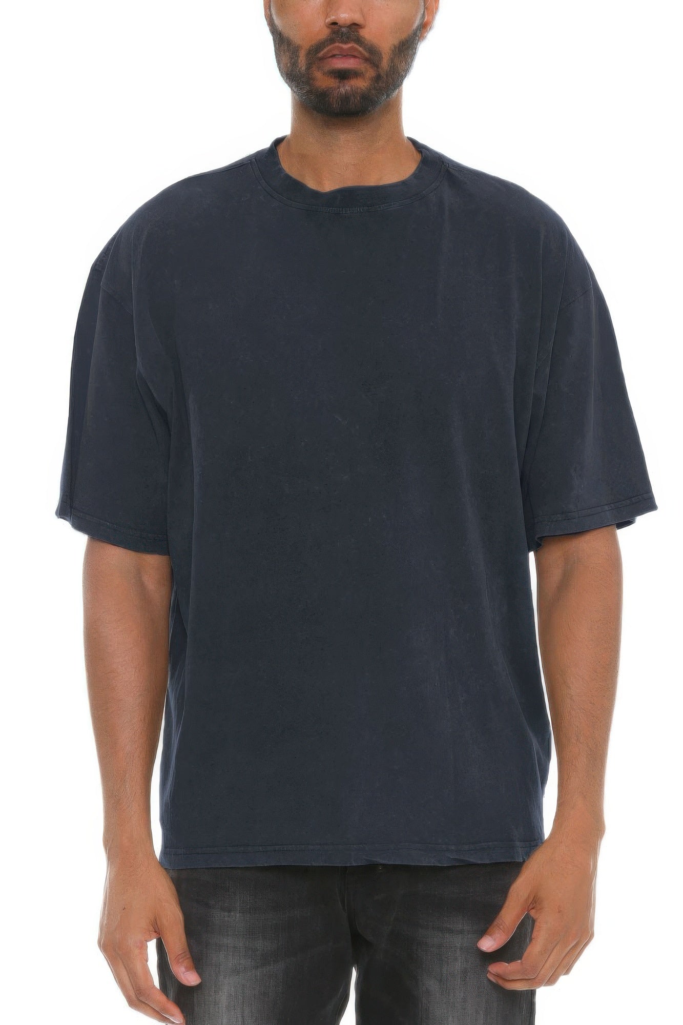 River Garment Wash Drop Shoulder Tee - ZumBuys