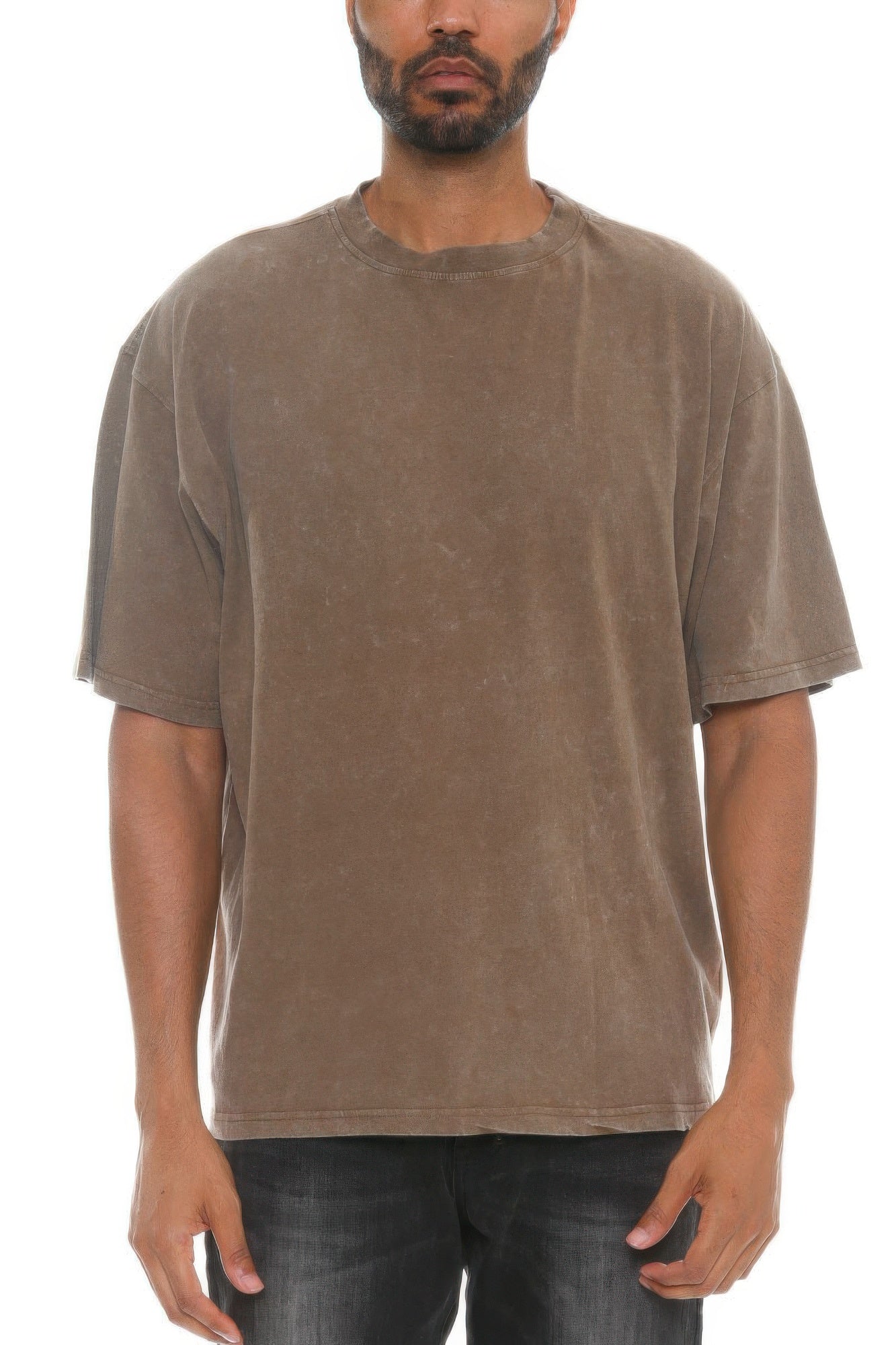 River Garment Wash Drop Shoulder Tee - ZumBuys
