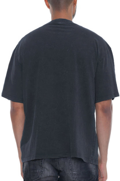 River Garment Wash Drop Shoulder Tee - ZumBuys