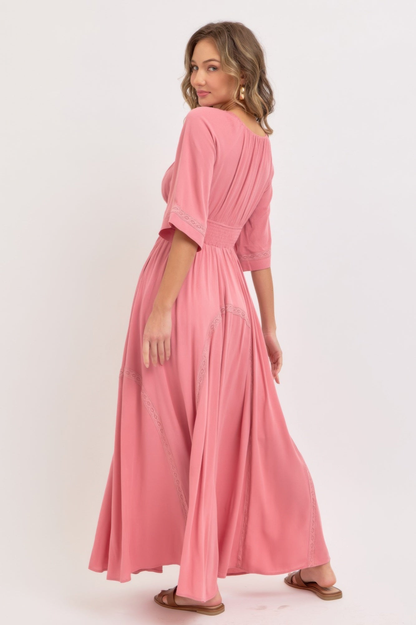 Pink Maxi Dress for Women | Flowy Summer Style ZumBuys Pink Maxi Dress for Women | Flowy Summer Style ZumBuys