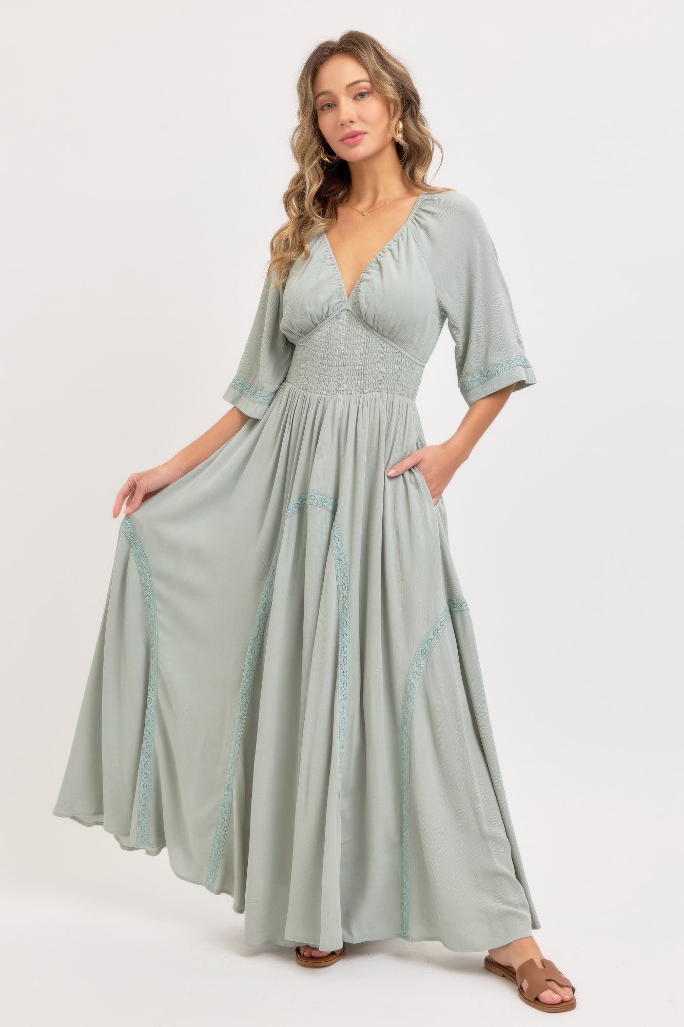 Romantic Flowy Maxi Dress - ZumBuys