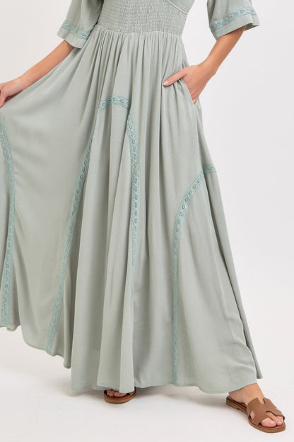 Romantic Flowy Maxi Dress - ZumBuys