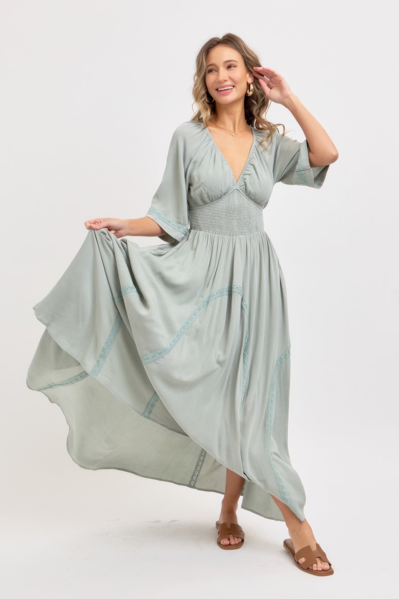 Romantic Flowy Maxi Dress - ZumBuys