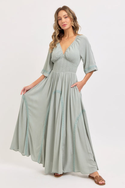 Romantic Flowy Maxi Dress - ZumBuys