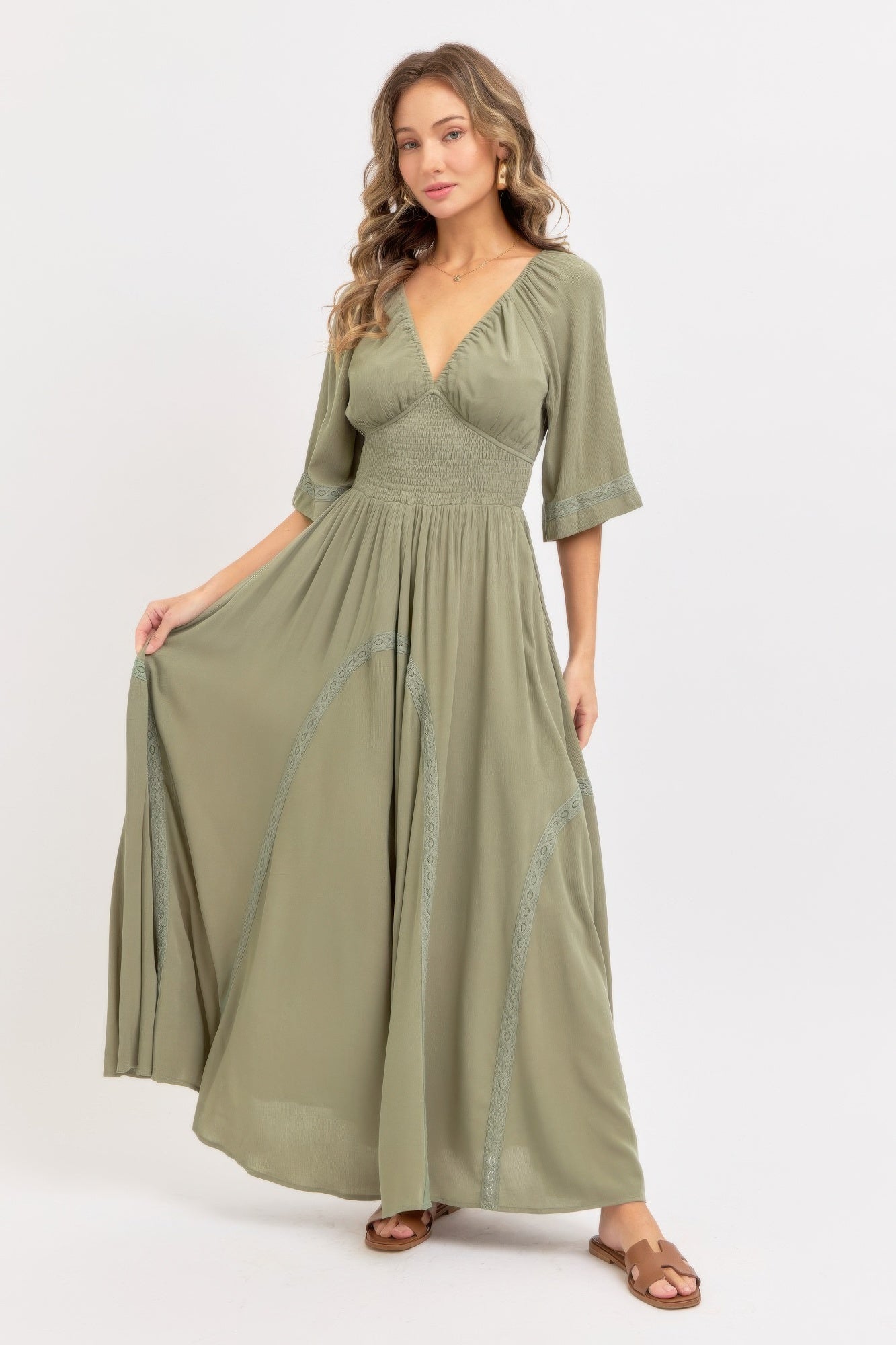 Romantic Flowy Maxi Dress - ZumBuys