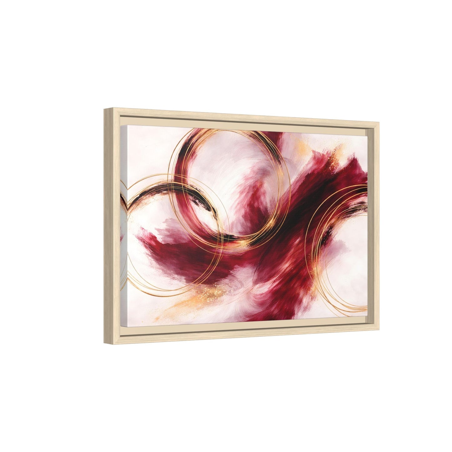 Ruby Symphony Swirl Matte Canvas, Framed (Multi - color) - ZumBuys