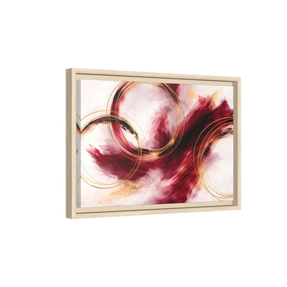 Ruby Symphony Swirl Matte Canvas, Framed (Multi - color) - ZumBuys