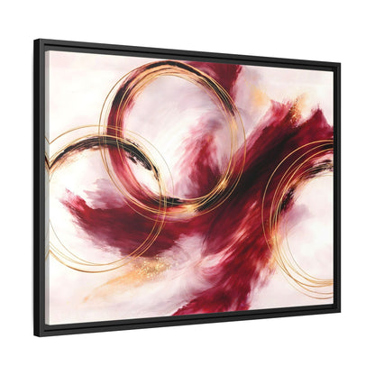 Ruby Symphony Swirl Matte Canvas, Framed (Multi - color) - ZumBuys
