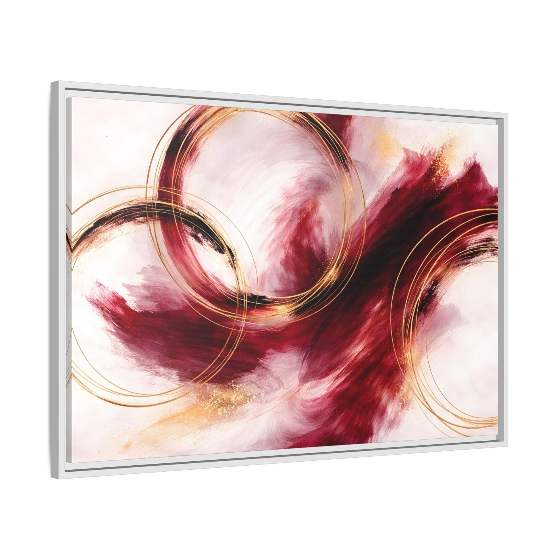 Ruby Symphony Swirl Matte Canvas, Framed (Multi - color) - ZumBuys
