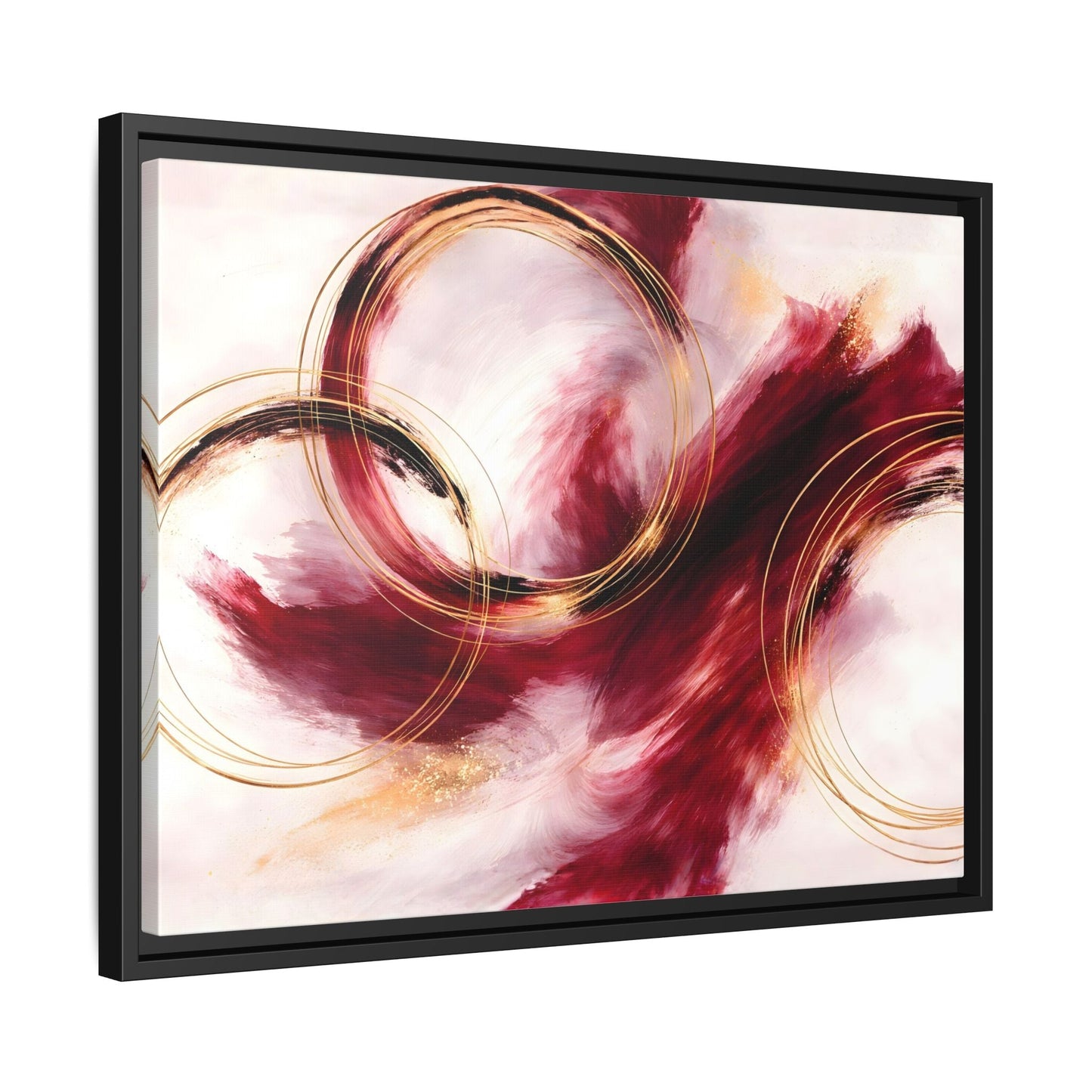 Ruby Symphony Swirl Matte Canvas, Framed (Multi - color) - ZumBuys
