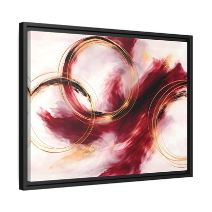Ruby Symphony Swirl Matte Canvas, Framed (Multi - color) - ZumBuys