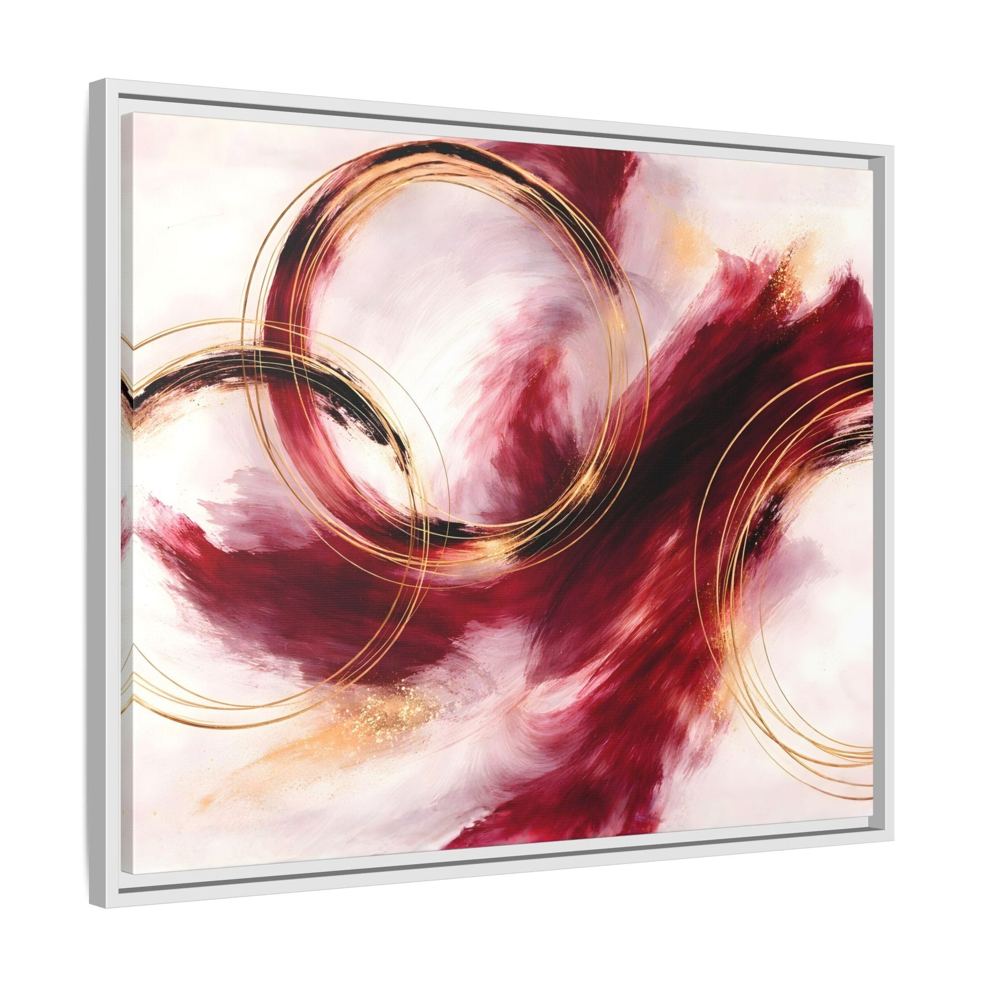 Ruby Symphony Swirl Matte Canvas, Framed (Multi - color) - ZumBuys