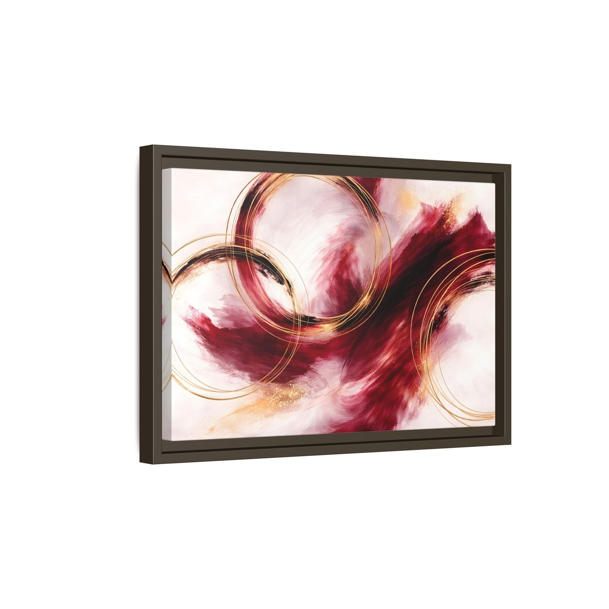 Ruby Symphony Swirl Matte Canvas, Framed (Multi - color) - ZumBuys