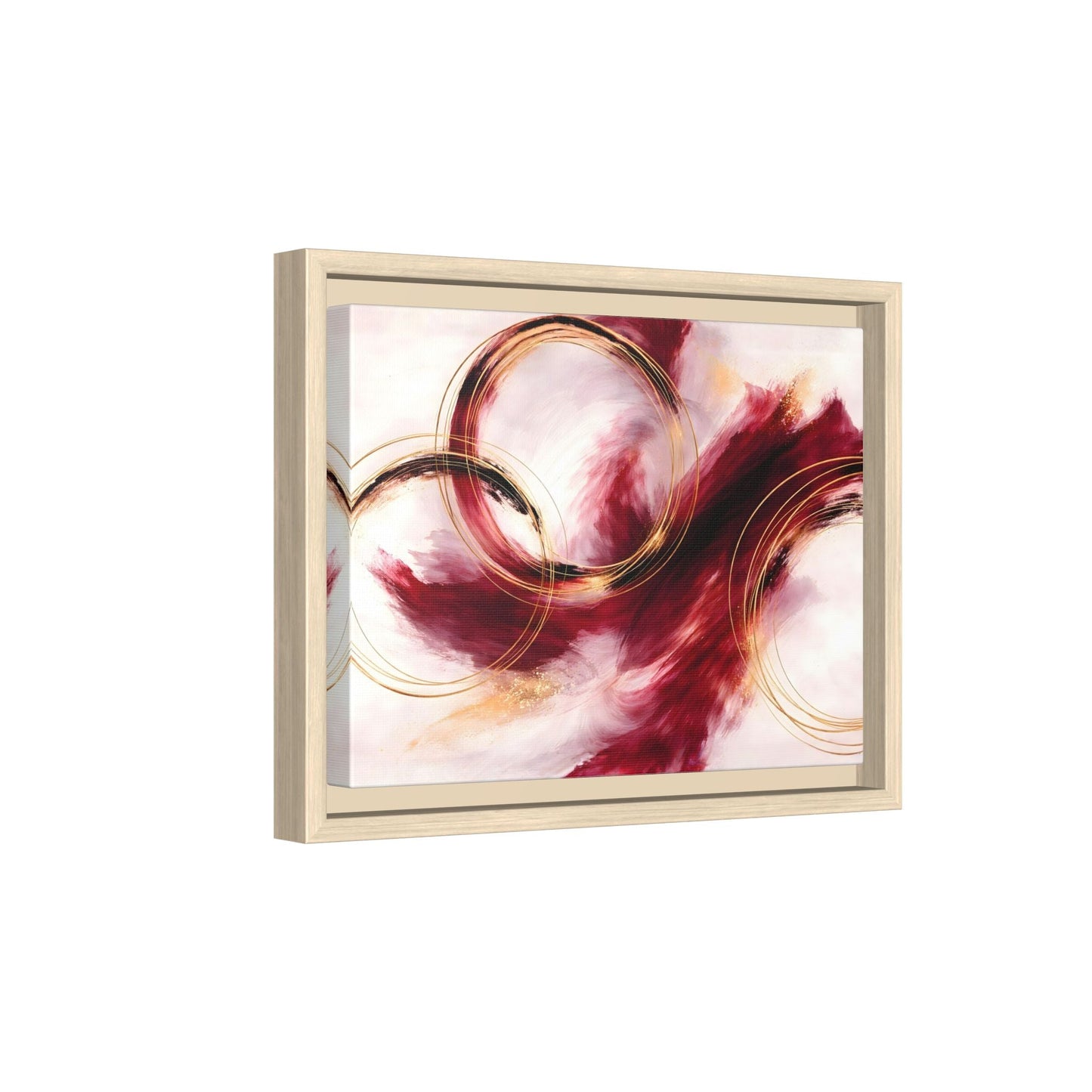 Ruby Symphony Swirl Matte Canvas, Framed (Multi - color) - ZumBuys