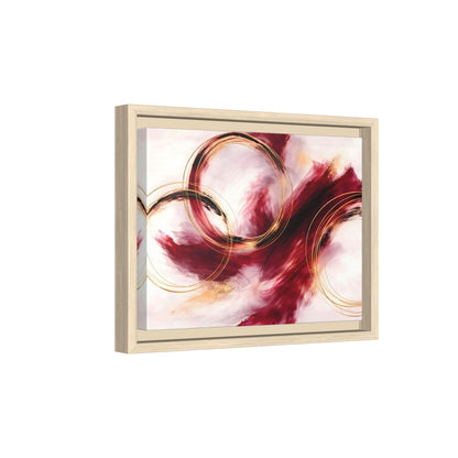 Ruby Symphony Swirl Matte Canvas, Framed (Multi - color) - ZumBuys