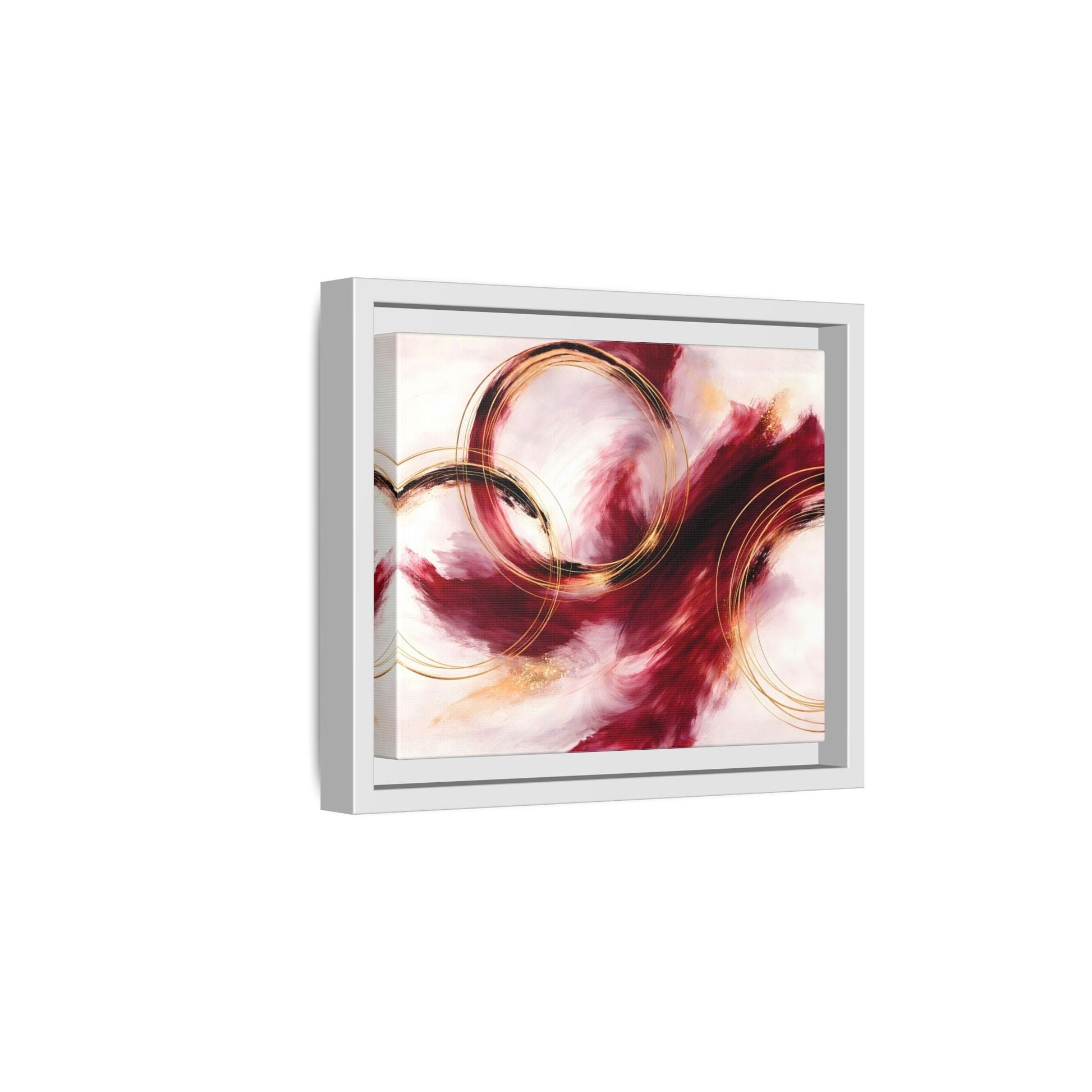 Ruby Symphony Swirl Matte Canvas, Framed (Multi - color) - ZumBuys