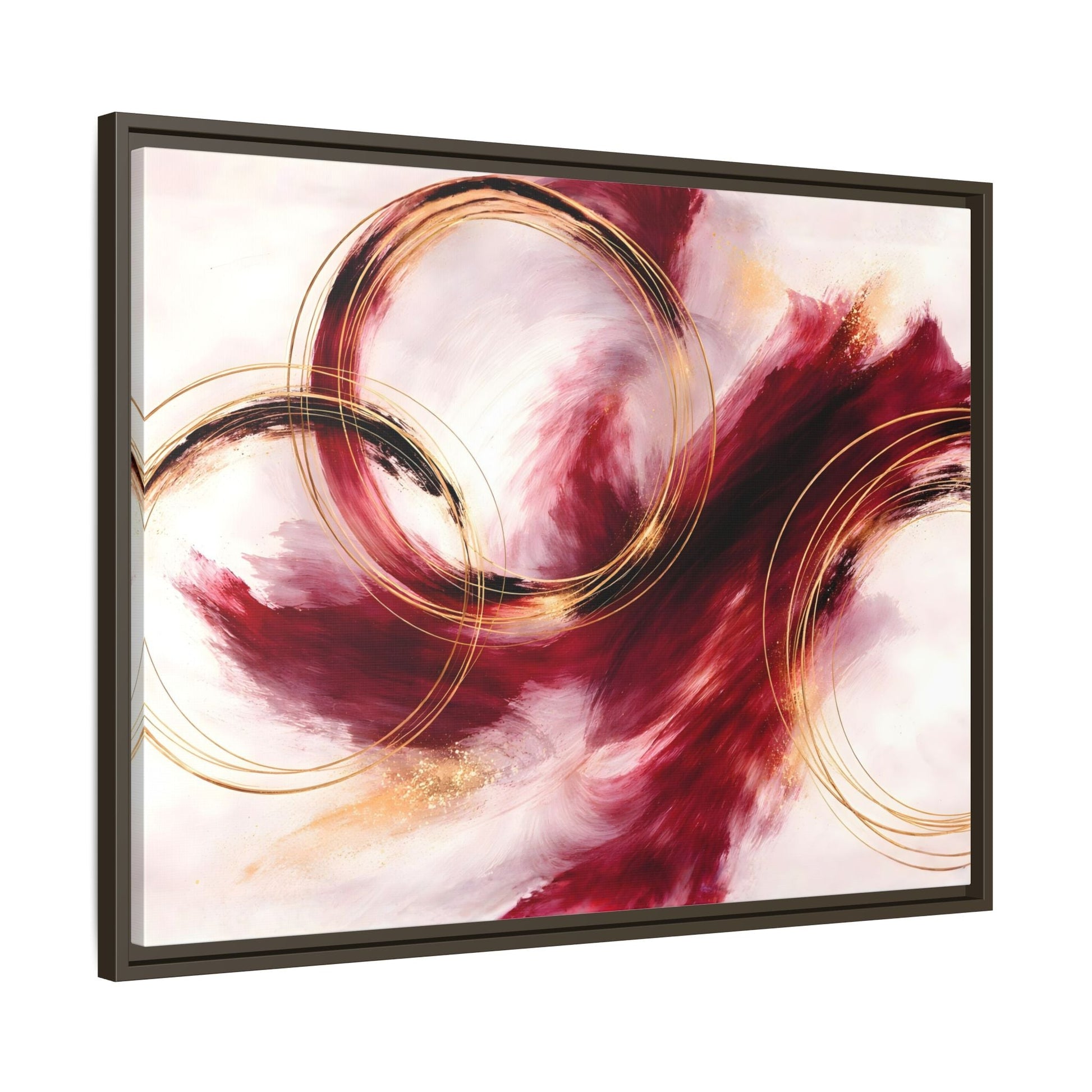 Ruby Symphony Swirl Matte Canvas, Framed (Multi - color) - ZumBuys