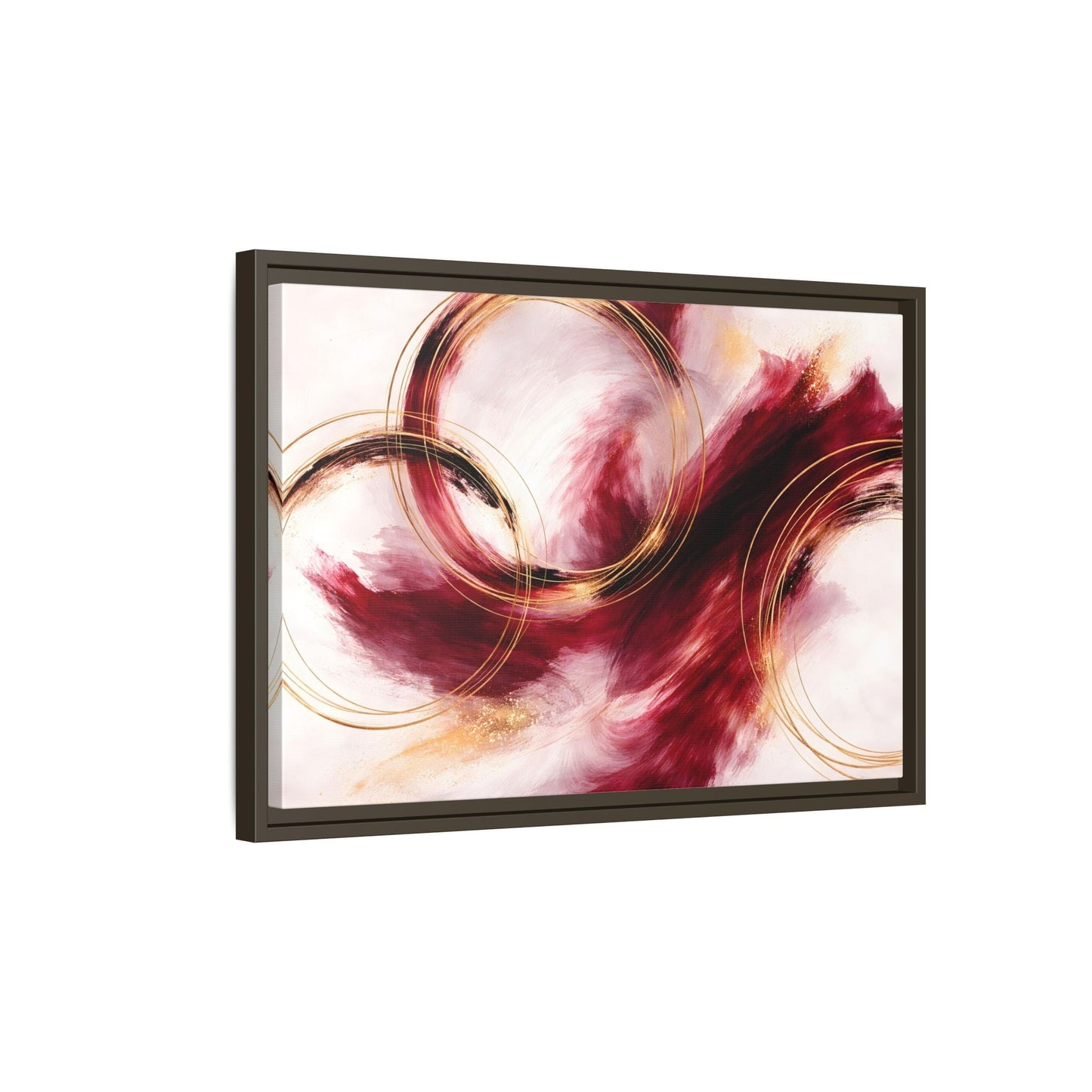 Ruby Symphony Swirl Matte Canvas, Framed (Multi - color) - ZumBuys