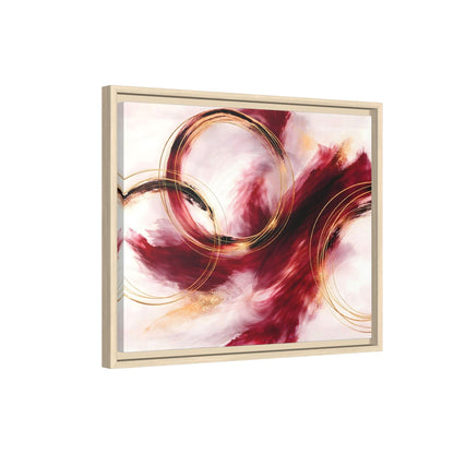 Ruby Symphony Swirl Matte Canvas, Framed (Multi - color) - ZumBuys