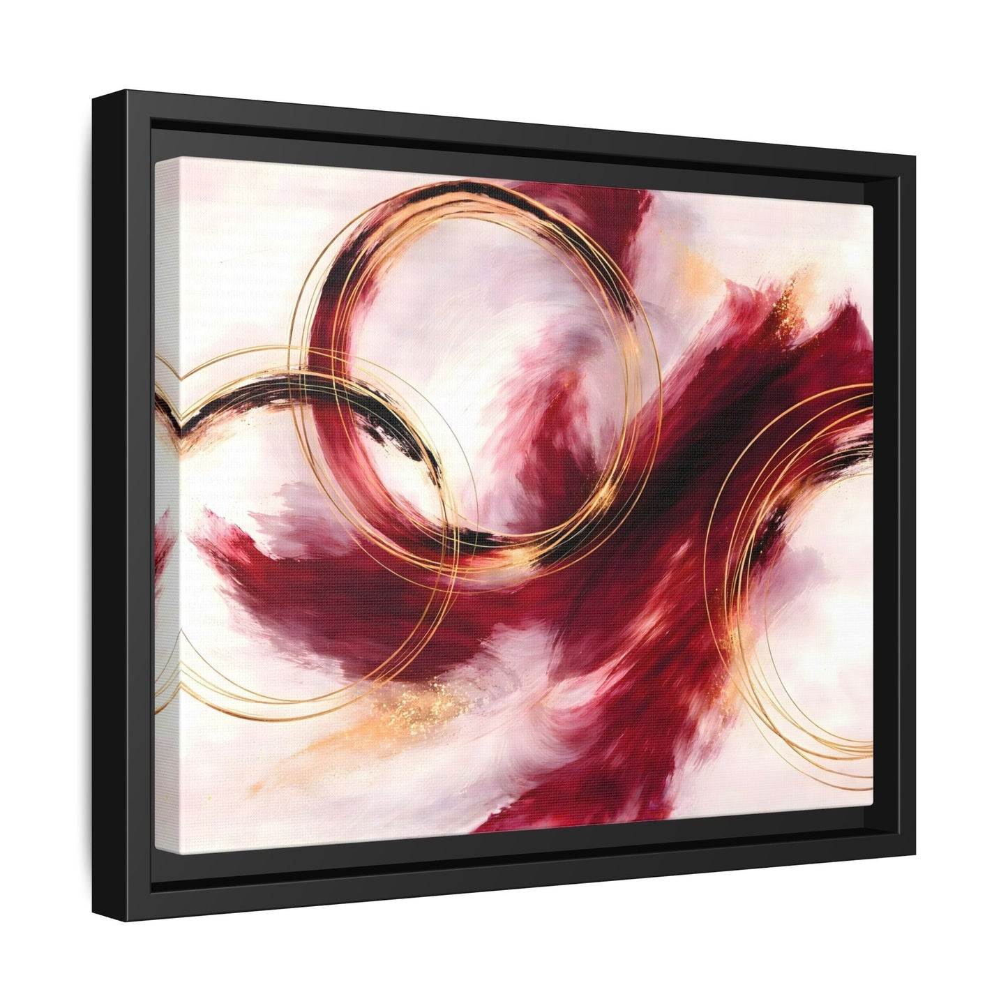 Ruby Symphony Swirl Matte Canvas, Framed (Multi - color) - ZumBuys