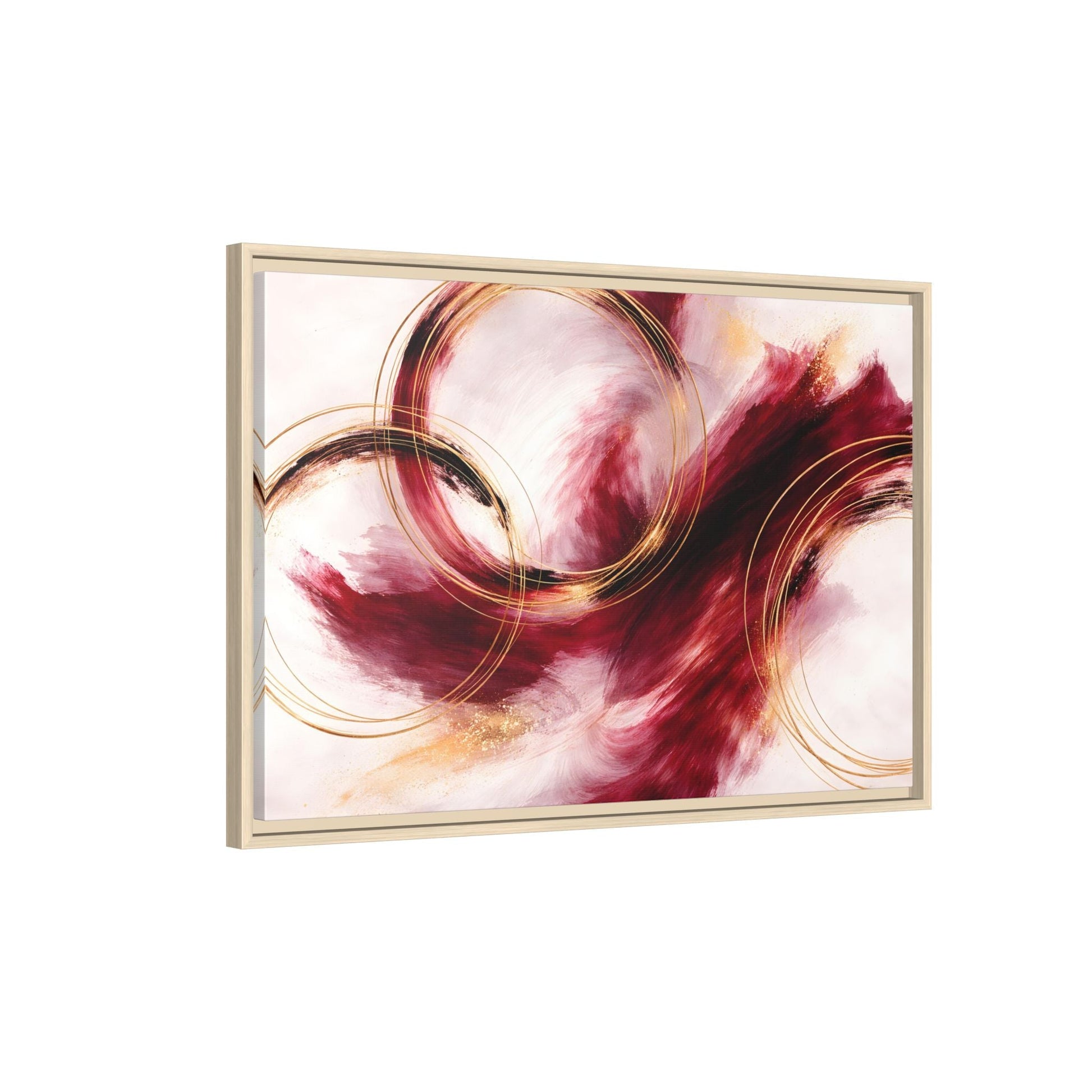 Ruby Symphony Swirl Matte Canvas, Framed (Multi - color) - ZumBuys