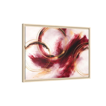 Ruby Symphony Swirl Matte Canvas, Framed (Multi - color) - ZumBuys