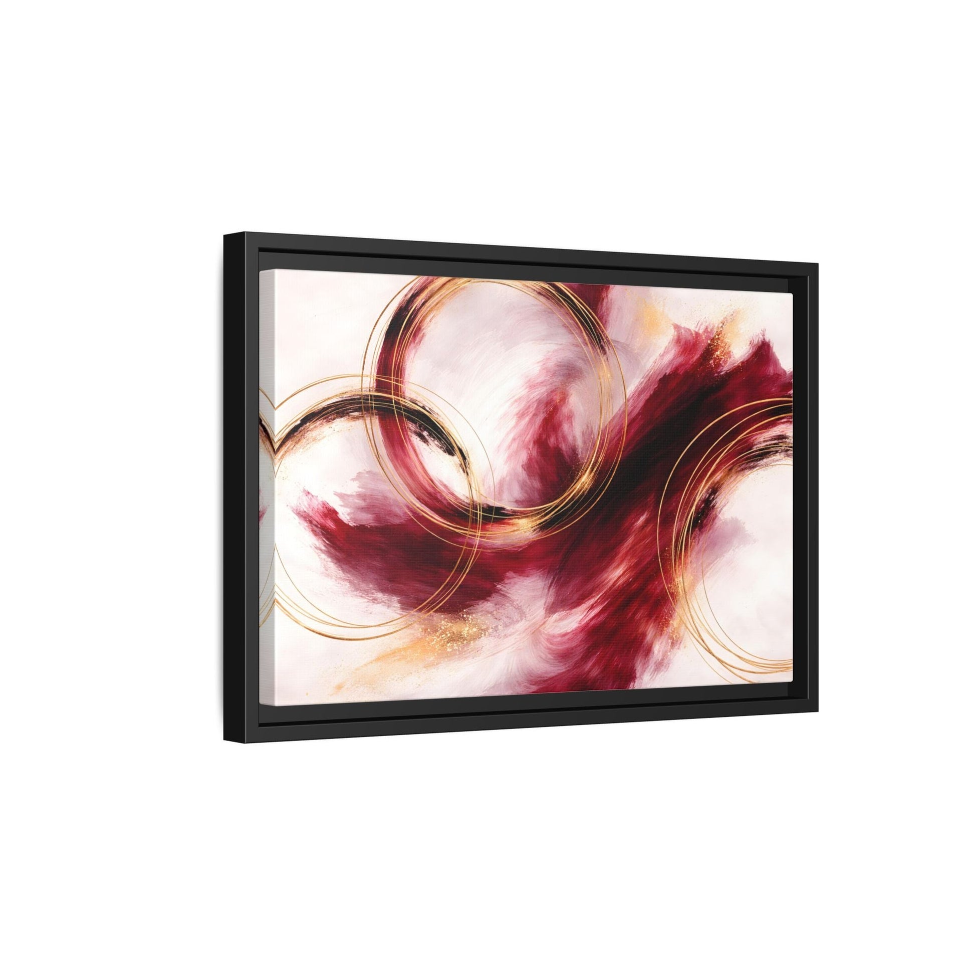 Ruby Symphony Swirl Matte Canvas, Framed (Multi - color) - ZumBuys