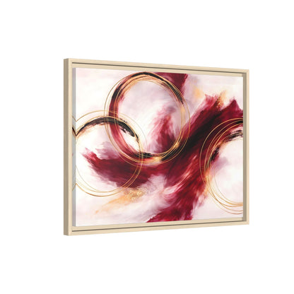 Ruby Symphony Swirl Matte Canvas, Framed (Multi - color) - ZumBuys